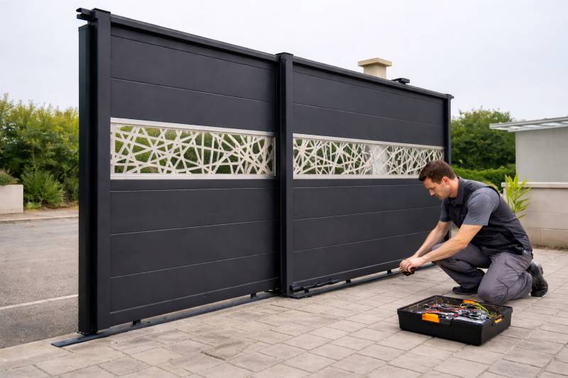 Maintenance dun portail coulissant télescopique à Tassin la Demi Lune dans l’Ouest Lyonnais